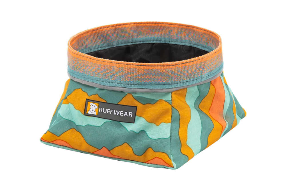 Ruffwear Quencher sulankstomas dubenėlis šunims – Spring Mountains raštas