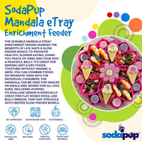SodaPup Mandala mėlynas lėto valgymo padėklas šunims