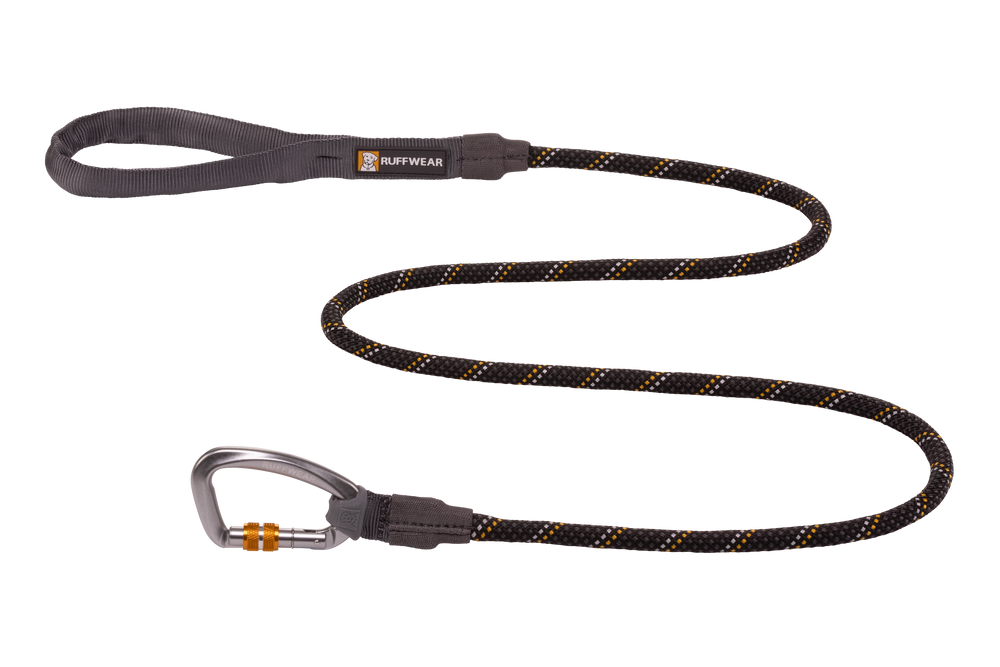 Ruffwear Knot-a-Leash juodas virvinis pavadėlis šunims