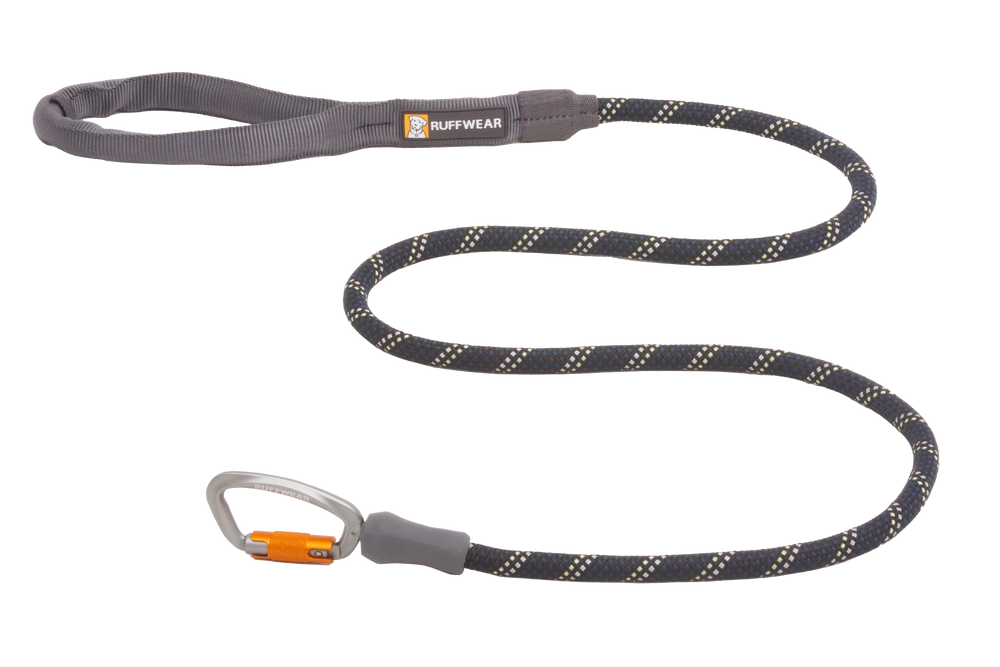 Ruffwear Knot-a-Leash juodas virvinis pavadėlis šunims – pilnas vaizdas