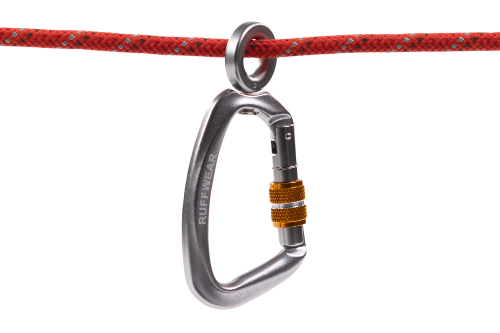 Ruffwear Knot-a-Hitch pririšimo sistema šuniui – karabino detalė
