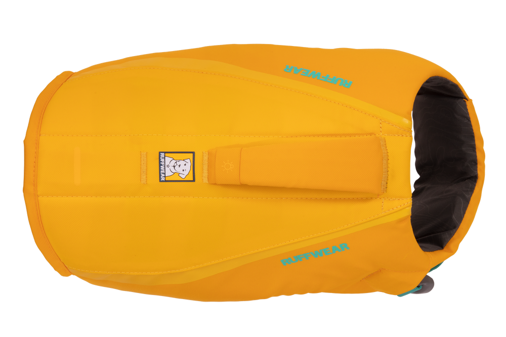 Ruffwear Float Coat oranžinė gelbėjimosi liemenė šunims – vaizdas iš viršaus