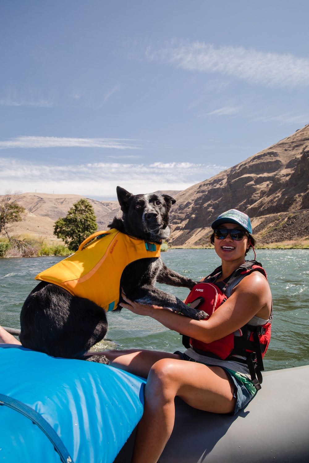 Ruffwear Float Coat gelbėjimosi liemenė šunims naudojama prie vandens