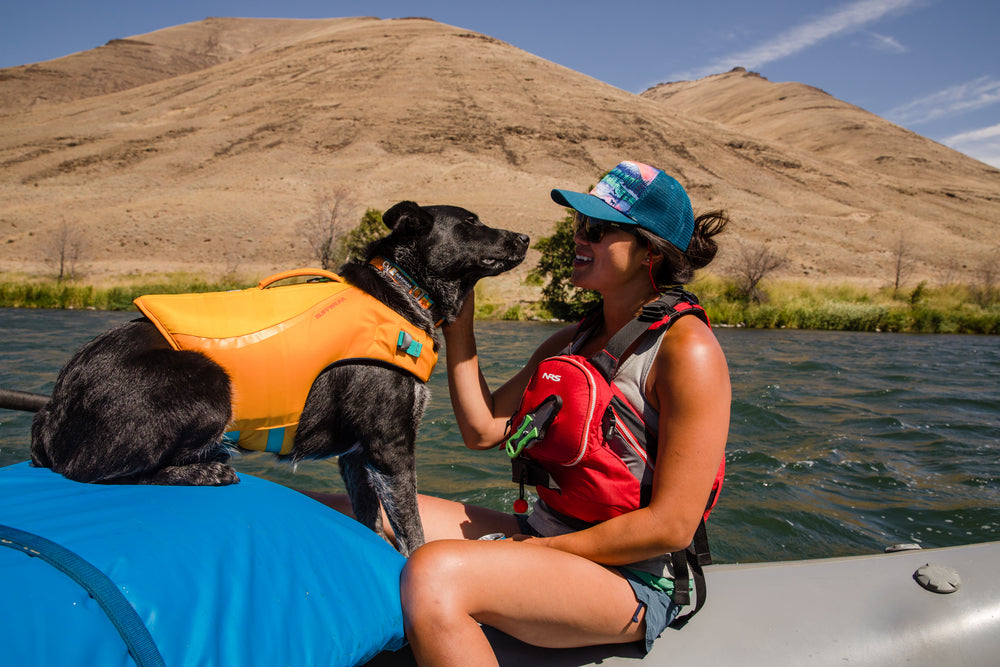 Ruffwear Float Coat gelbėjimosi liemenė šunims naudojama prie vandens