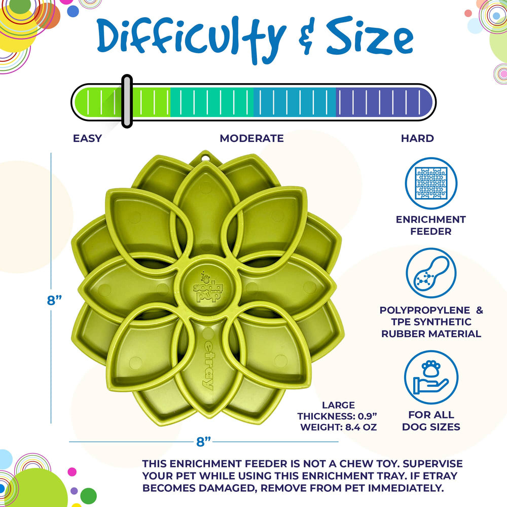 SodaPup Mandala mėlynas lėto valgymo padėklas šunims