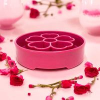 SodaPup Flower rožinis lėto valgymo dubenėlis šunims