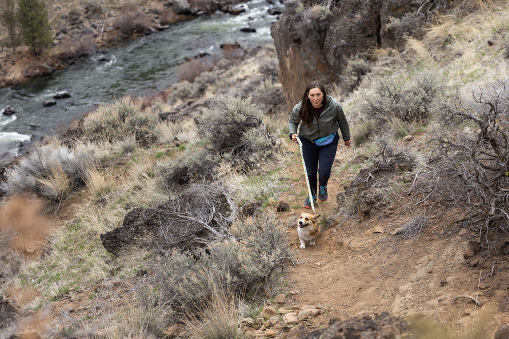 Ruffwear Crag EX reguliuojamas pavadėlis šunims naudojamas lauke